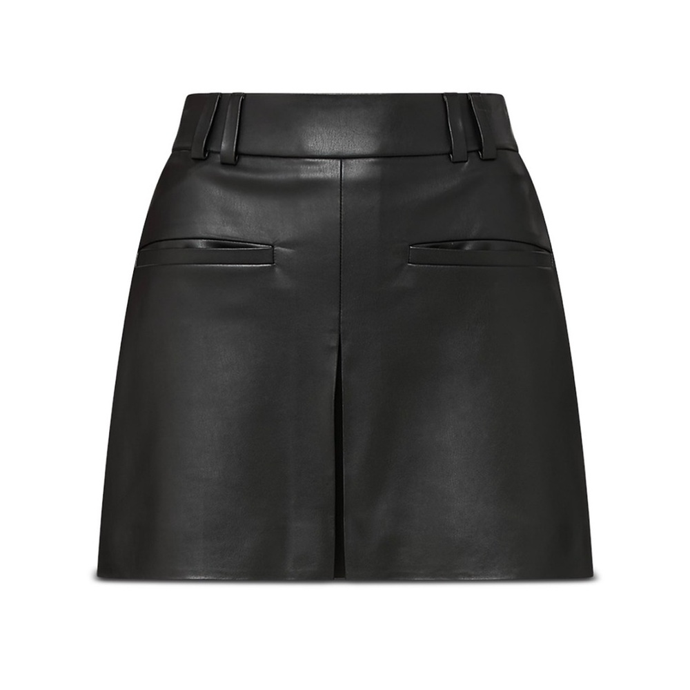 Black Leather Women Skirt
